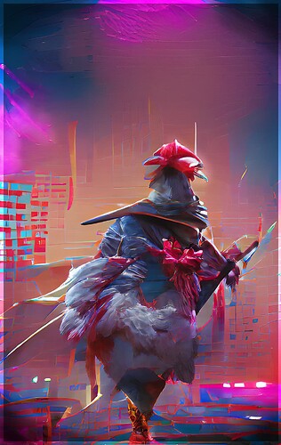 Samurai chicken warrior