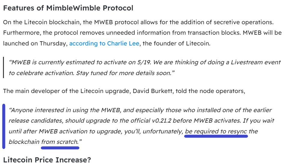 LTC_MimbleWimble_Protocol_Warning